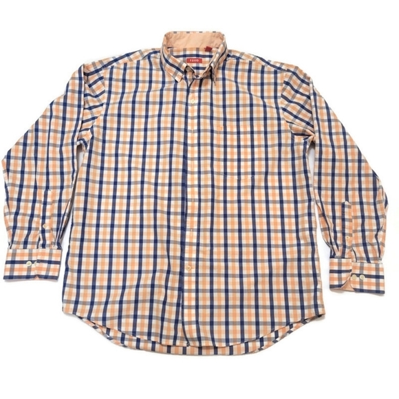 Izod gingham button down shirt large - Picture 1 of 2